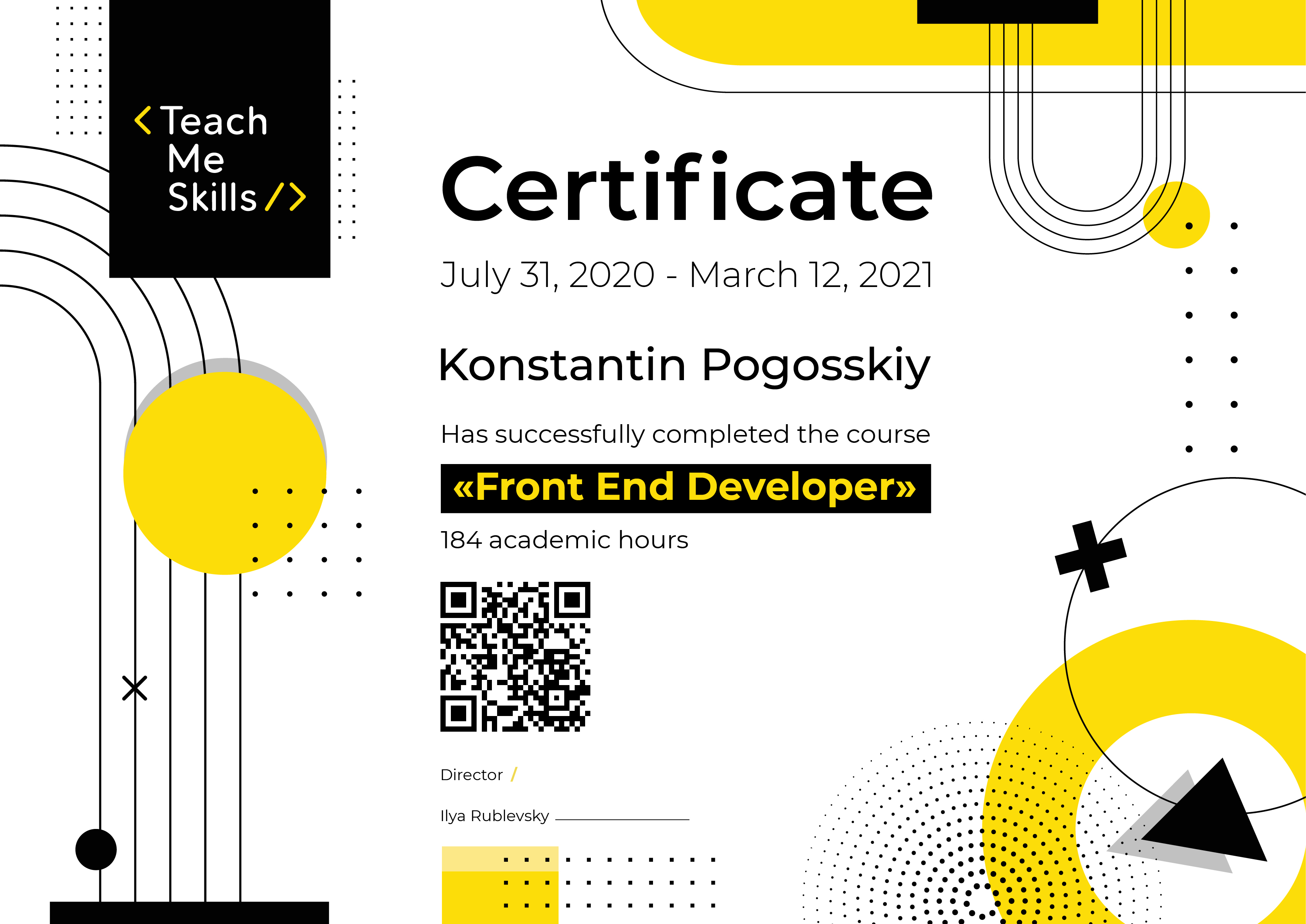 certificate